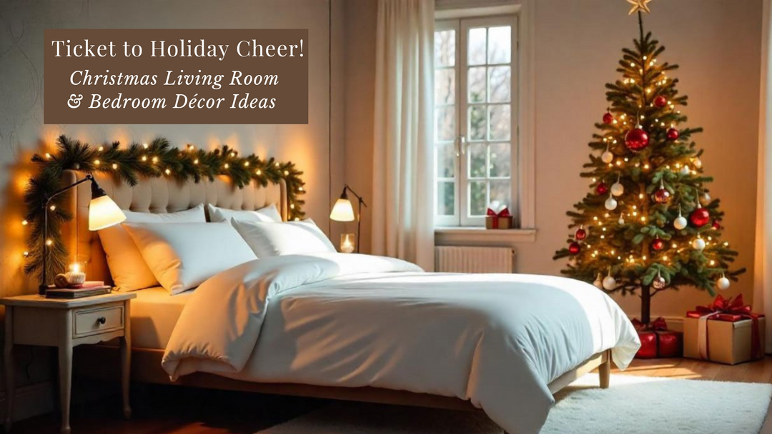 Ticket to Holiday Cheer: Christmas Living Room & Bedroom Décor Ideas!