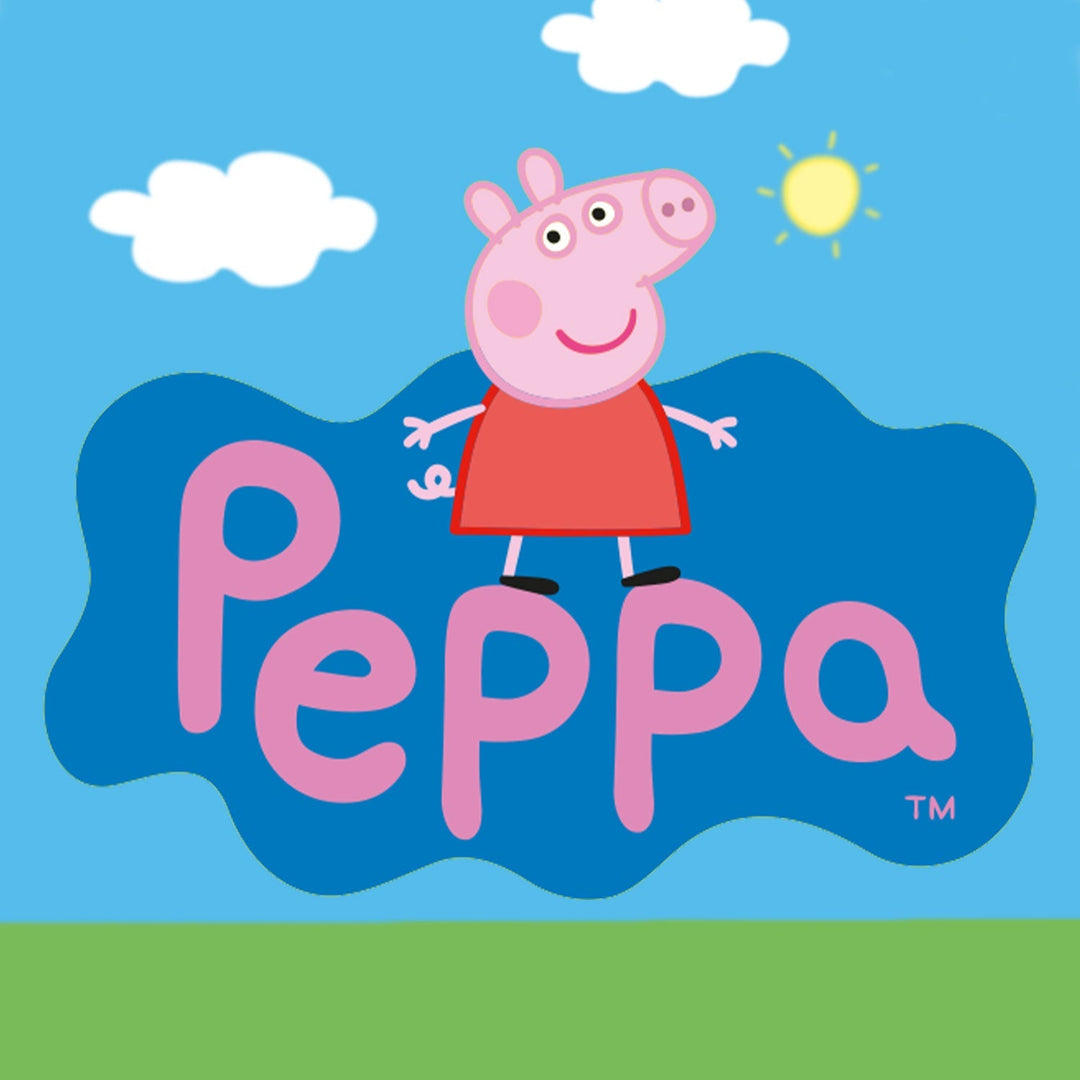 Peppa Pig official merchandise collection including towels ( Bath, hand, face), bathrobes, ponchos, shower curtains, bedsheets, blankets, cushions, door mats, runners, face masks and more. 