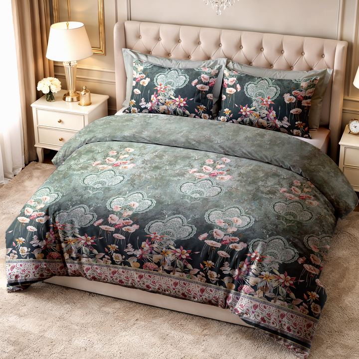 Kama Digital Printed Bedsheet - 300 TC