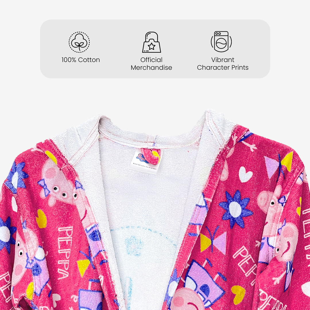 Peppa Pig Printed Cotton Bathrobe for Kids
