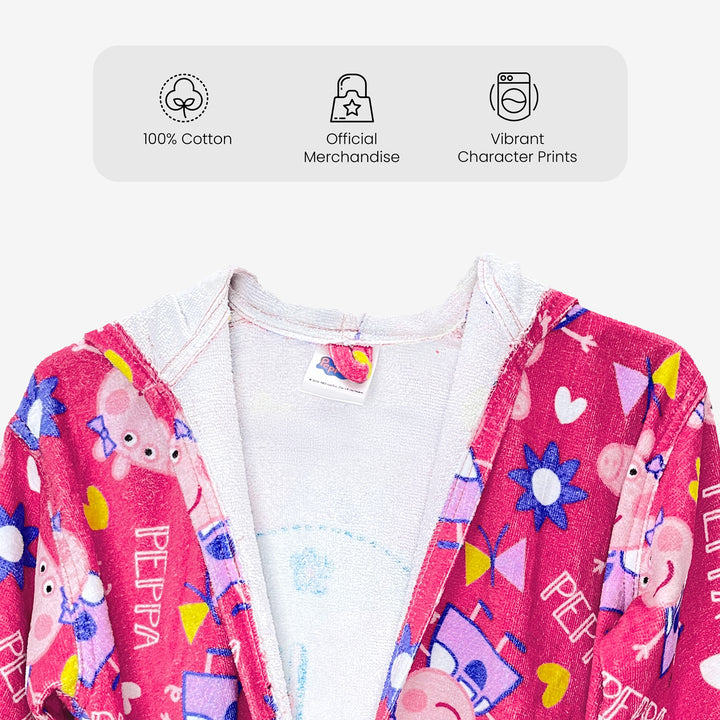 Peppa Pig Printed Cotton Bathrobe for Kids