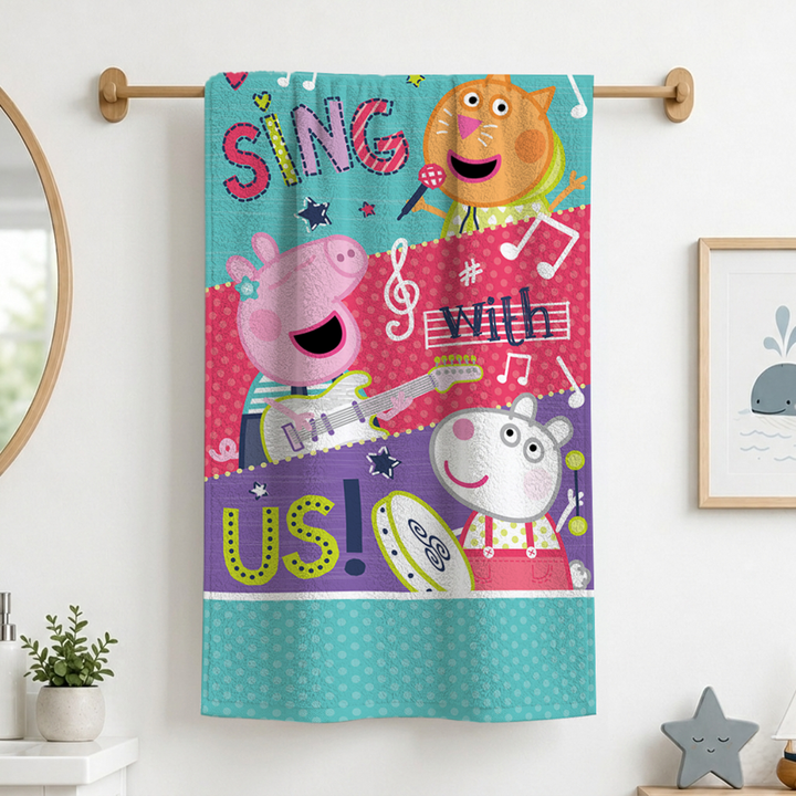 Peppa Pig Kids Bath Towel (Sing)