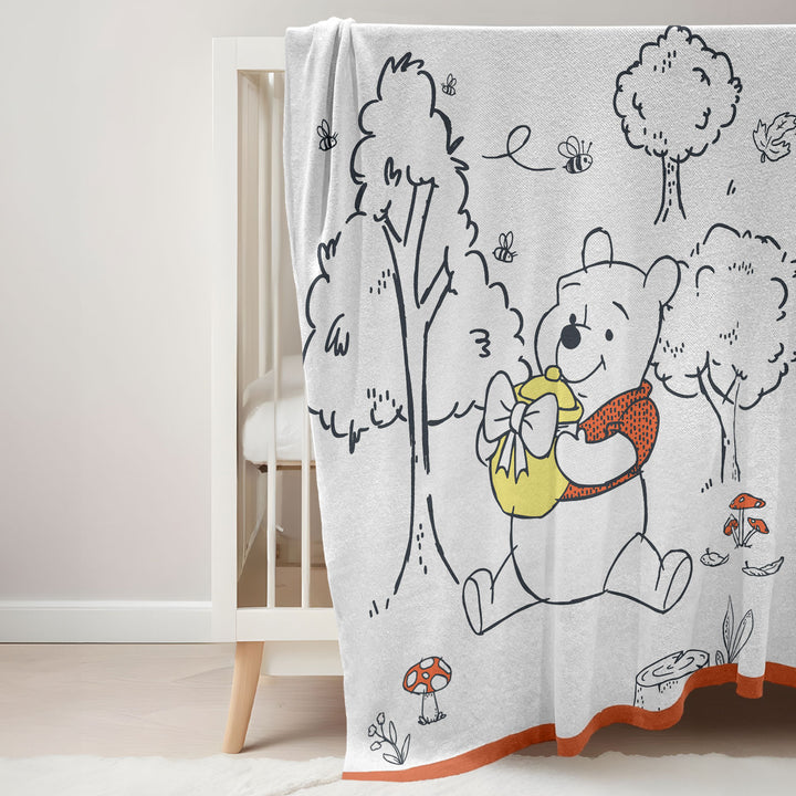 Disney Winnie The Pooh Baby Knitted Blanket - 100cm x 120cm