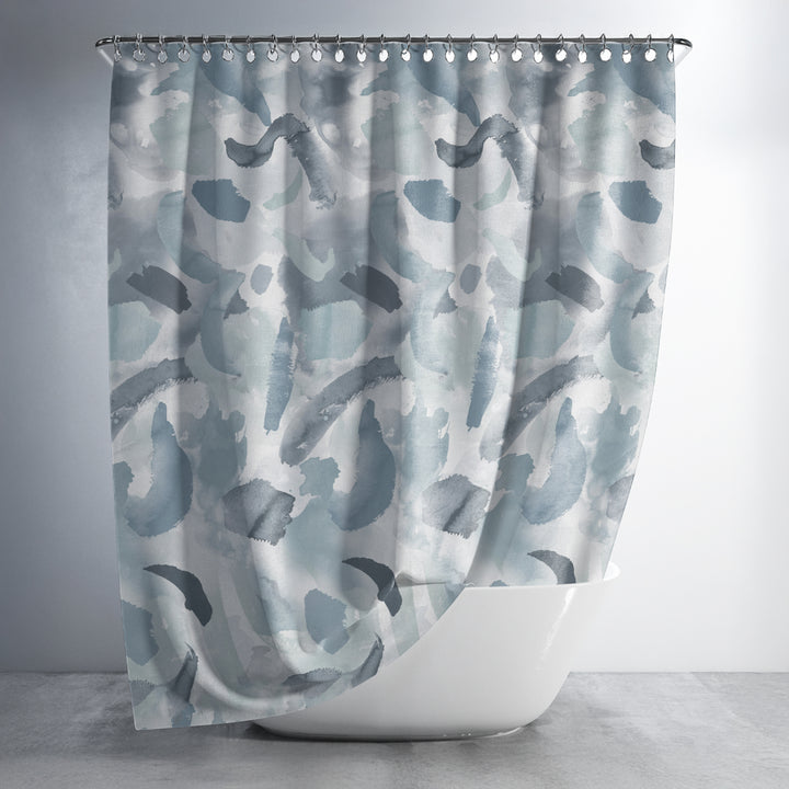Printed Shower Curtain with Hooks
