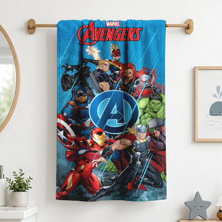 Avengers Kids Bath Towel - Blue