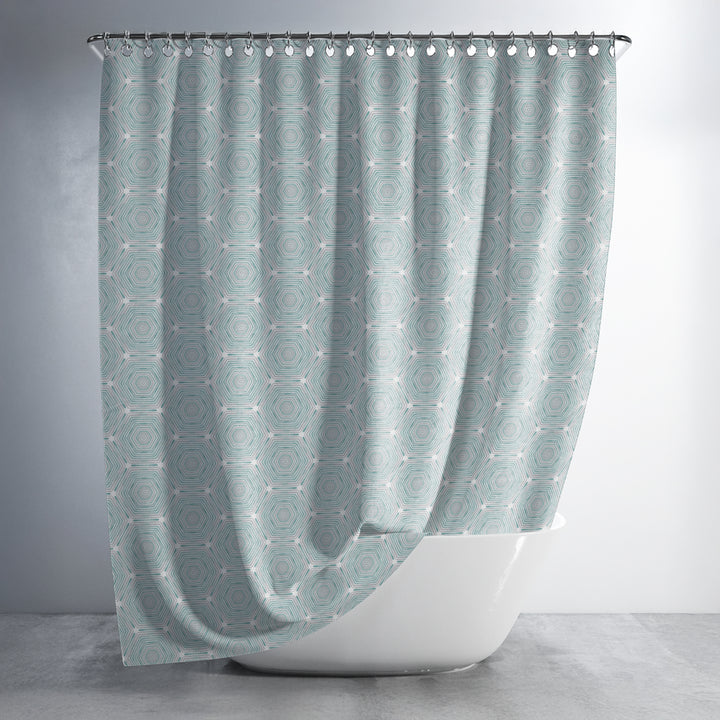 Printed Shower Curtain with Hooks