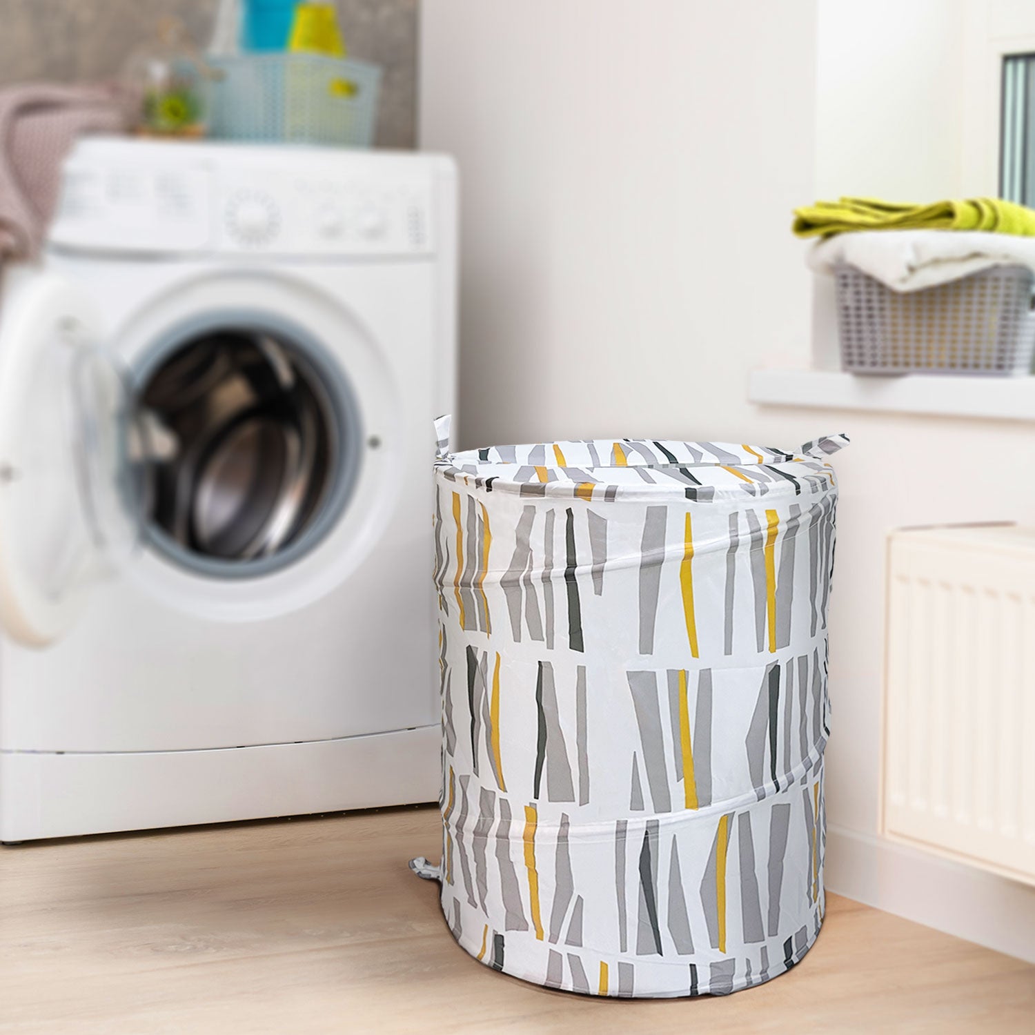 Deluxe Mesh Pop Up Square Laundry Hamper | Smart Design® Laundry