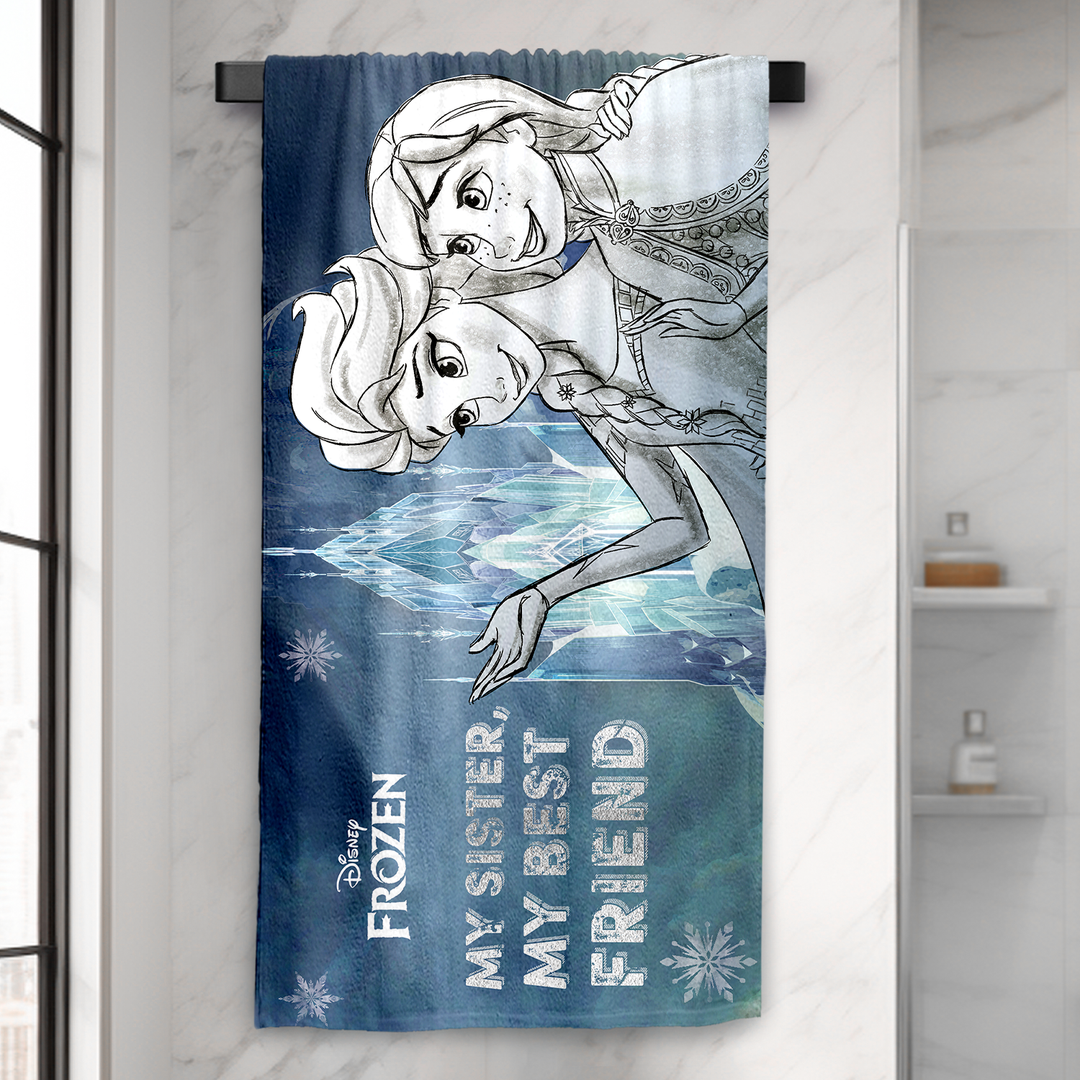 Disney Frozen Towel : 100% Cotton, Ultrasoft and breathable, High quality (Size : 75 cm x 150 cm) Fade-Resistant. 