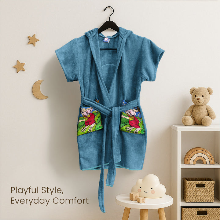Hooded Bathrobe For Kids (Age 3-7 years)