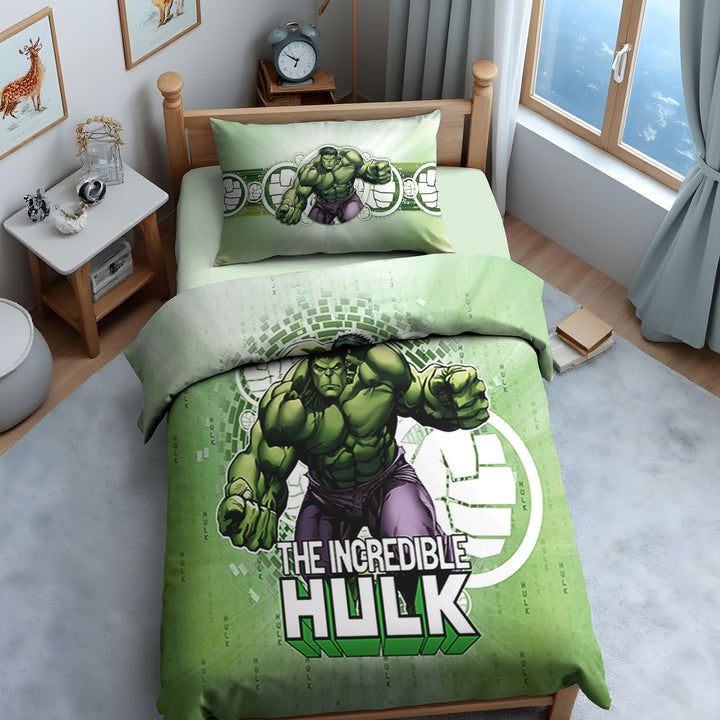 Marvel Hulk Digital Printed 300TC Cotton Bedsheet