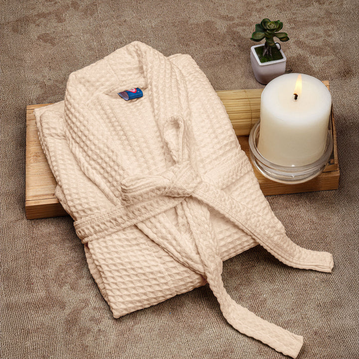 Brink 100% Cotton Unisex Waffle Bathrobe