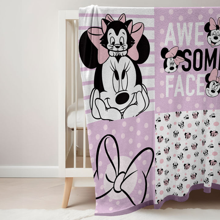 Disney Minnie Mouse Baby Knitted Blanket - 100cm x 120cm