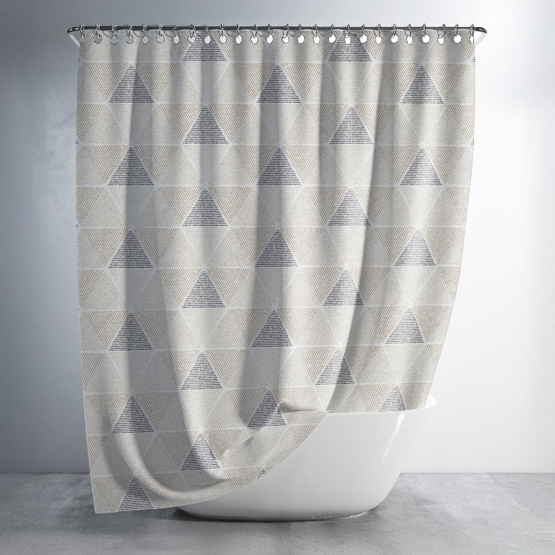 Printed Shower Curtain with Hooks