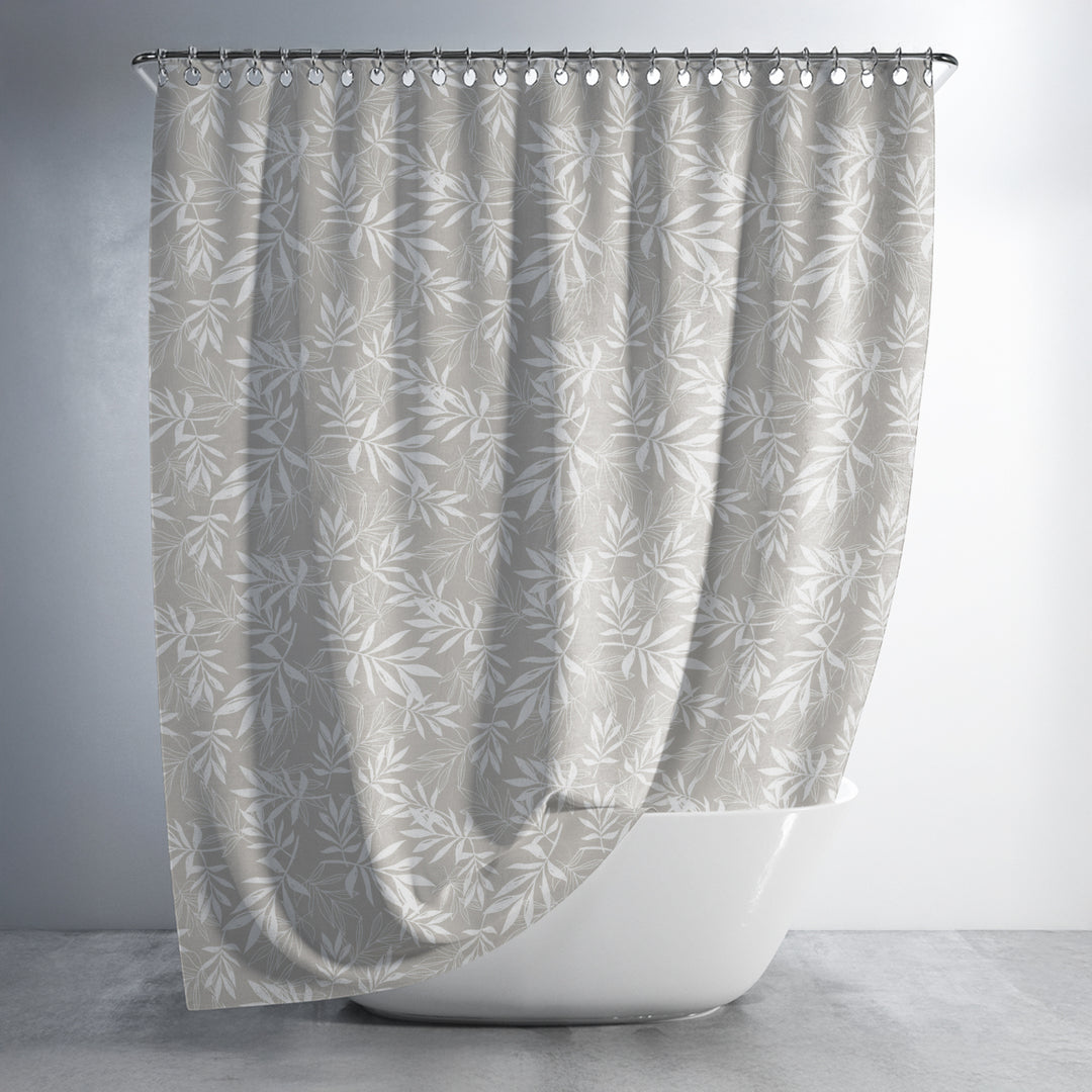 Printed Shower Curtain with Hooks