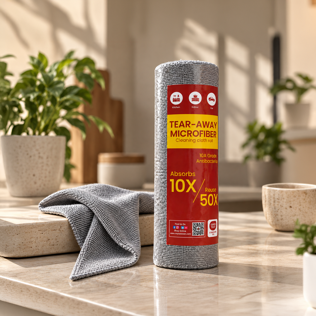 Tear Away Microfiber Multipurpose Cleaning Cloth Roll
