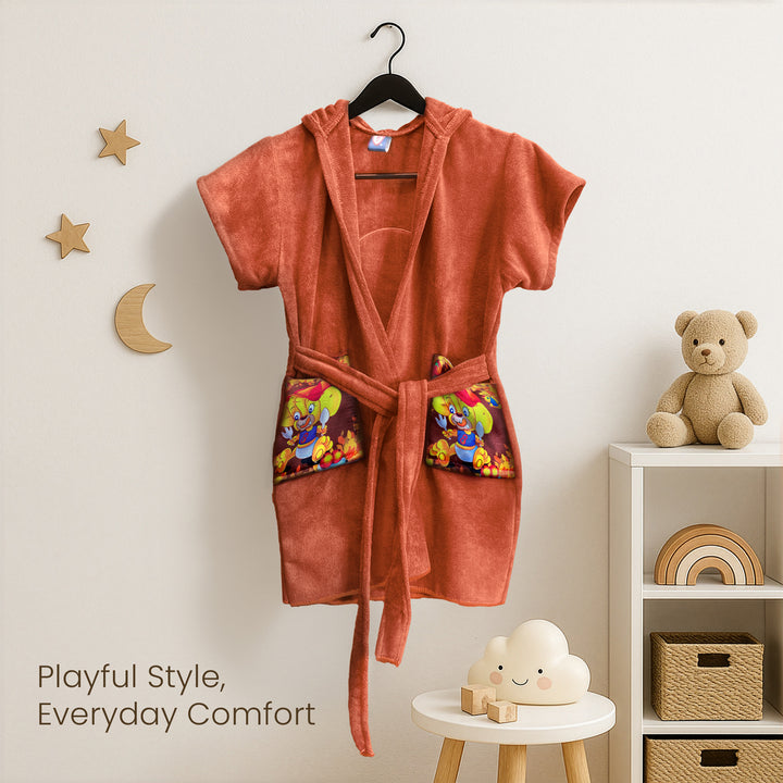 Hooded Bathrobe For Kids (Age 3-7 years)