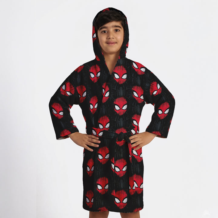 Spiderman Printed Cotton Bathrobe for Kids