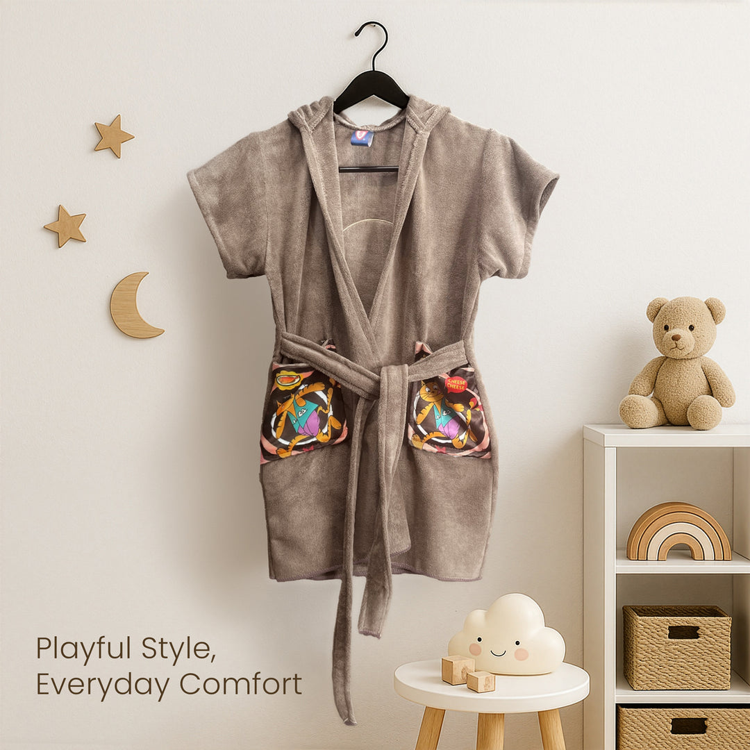 Hooded Bathrobe For Kids (Age 3-7 years)
