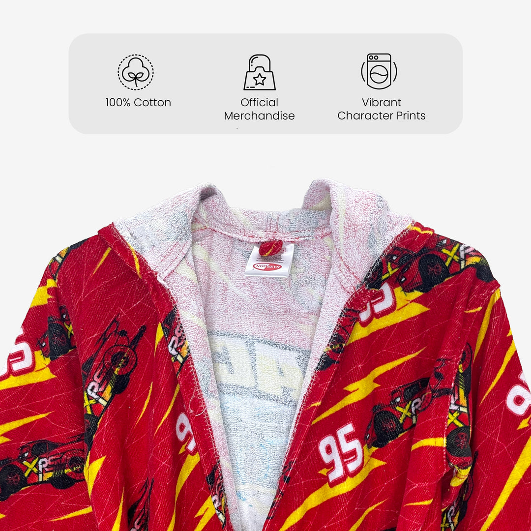 Disney Pixar Car Printed Cotton Bathrobe for Kids