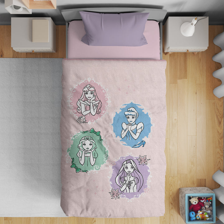 Disney Princess Kids Single Bed Knitted Blanket