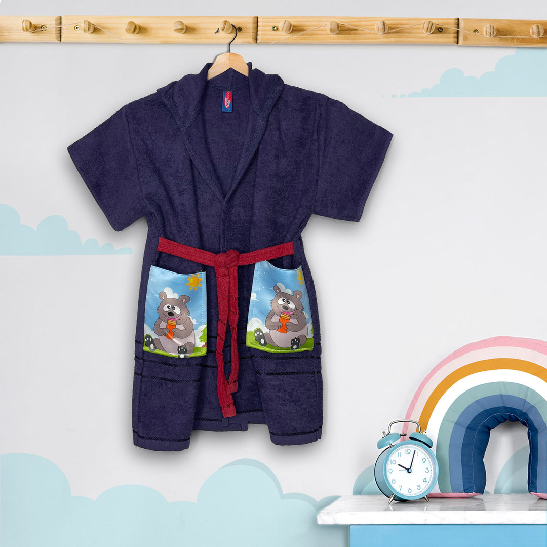 Hooded Bathrobe For Kids (Age 3-7 years)