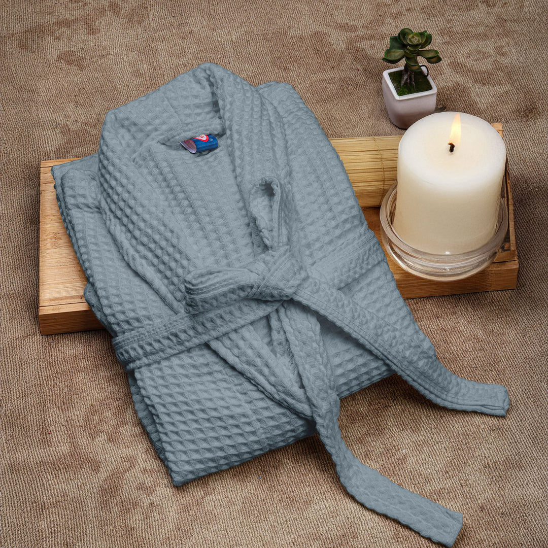 Brink 100% Cotton Unisex Waffle Bathrobe