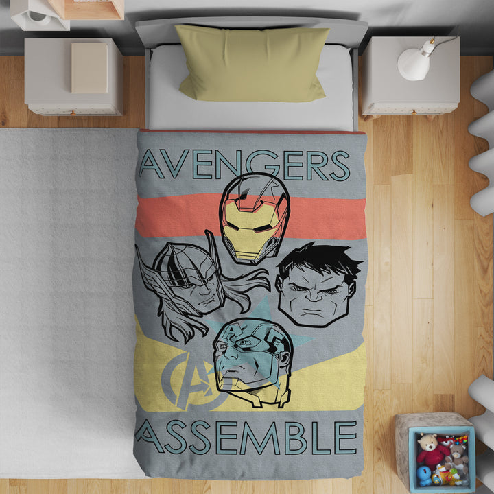 Marvel Avengers Kids Single Bed Knitted Blanket