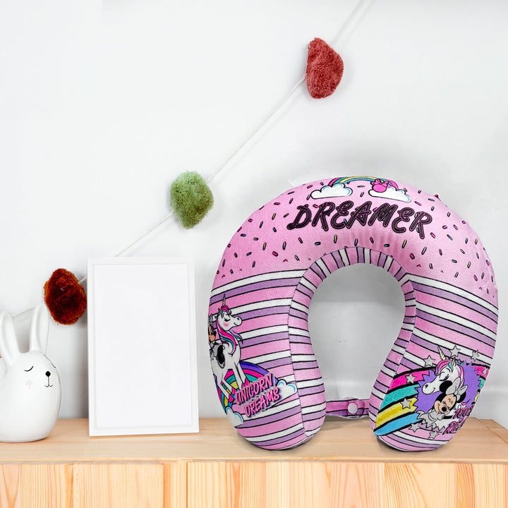 Disney Minnie & Unicorn Memory Foam Neck Pillow For Kids