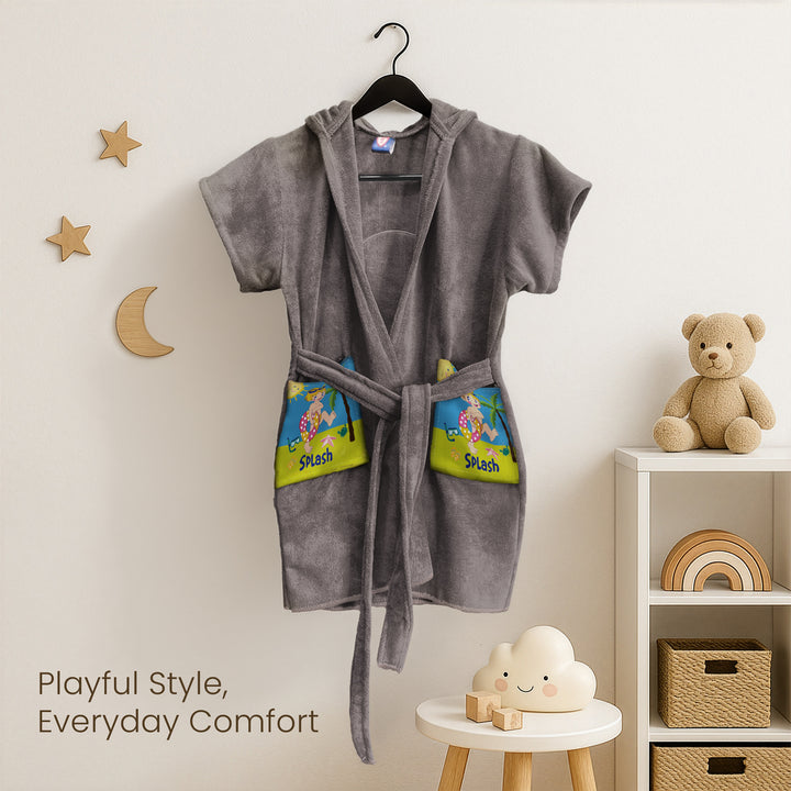 Hooded Bathrobe For Kids (Age 3-7 years)