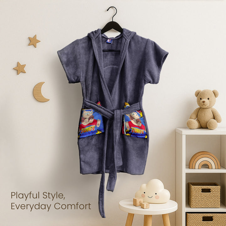 Hooded Bathrobe For Kids (Age 3-7 years)