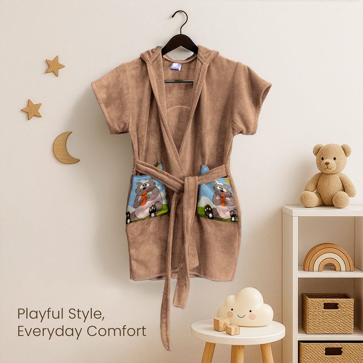 Hooded Bathrobe For Kids (Age 3-7 years)