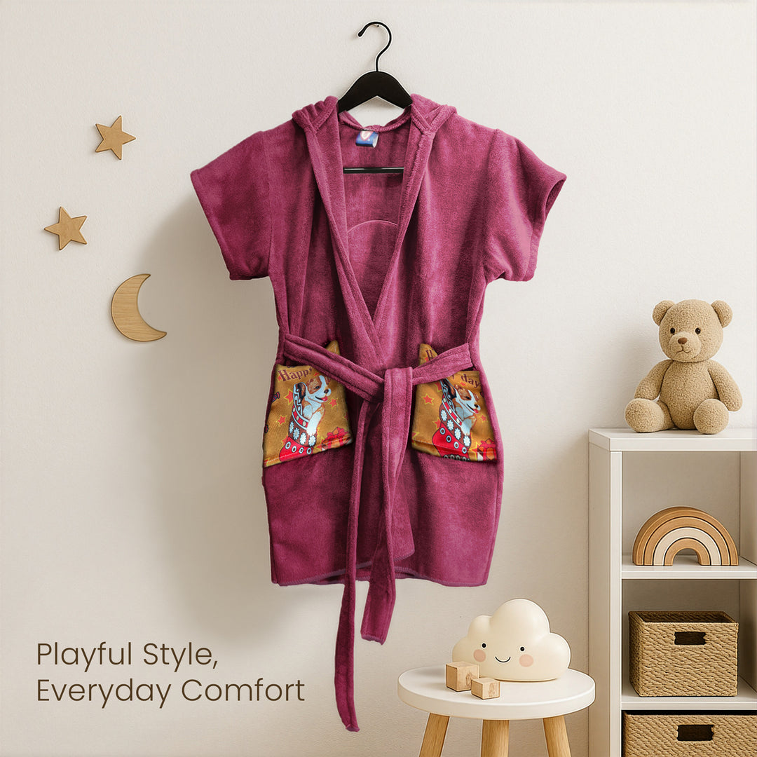Hooded Bathrobe For Kids (Age 3-7 years)