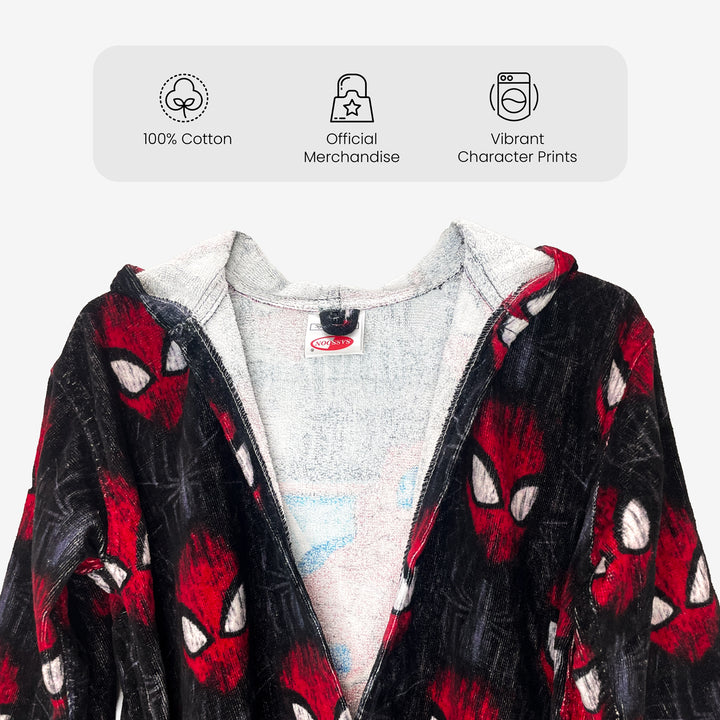 Spiderman Printed Cotton Bathrobe for Kids