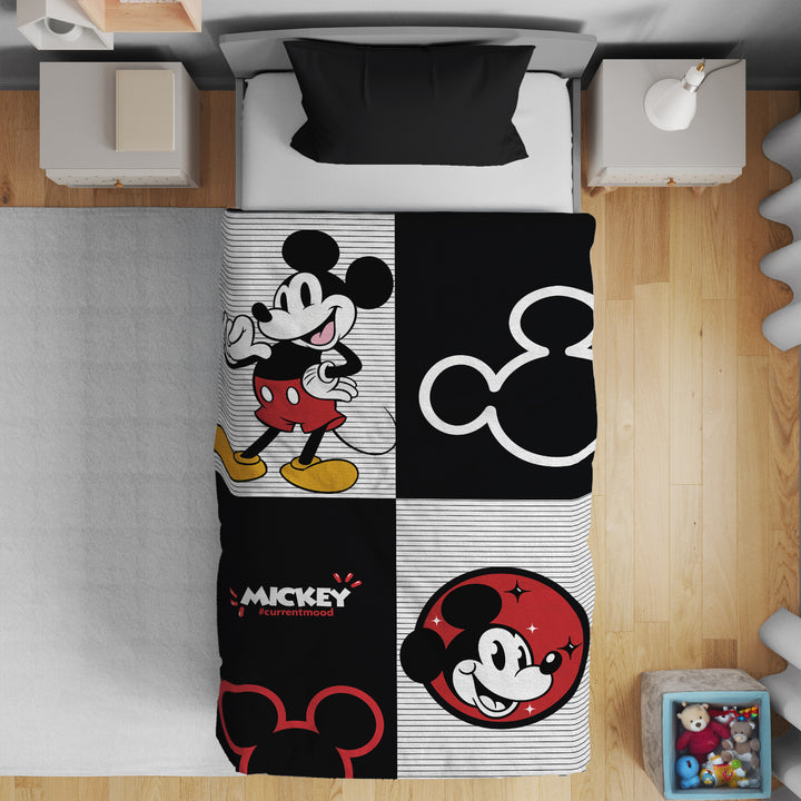 Disney Mickey Mouse Kids Single Bed Knitted Blanket