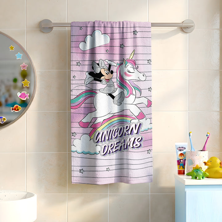Disney Minnie & Unicorn Bath Towel For Kids