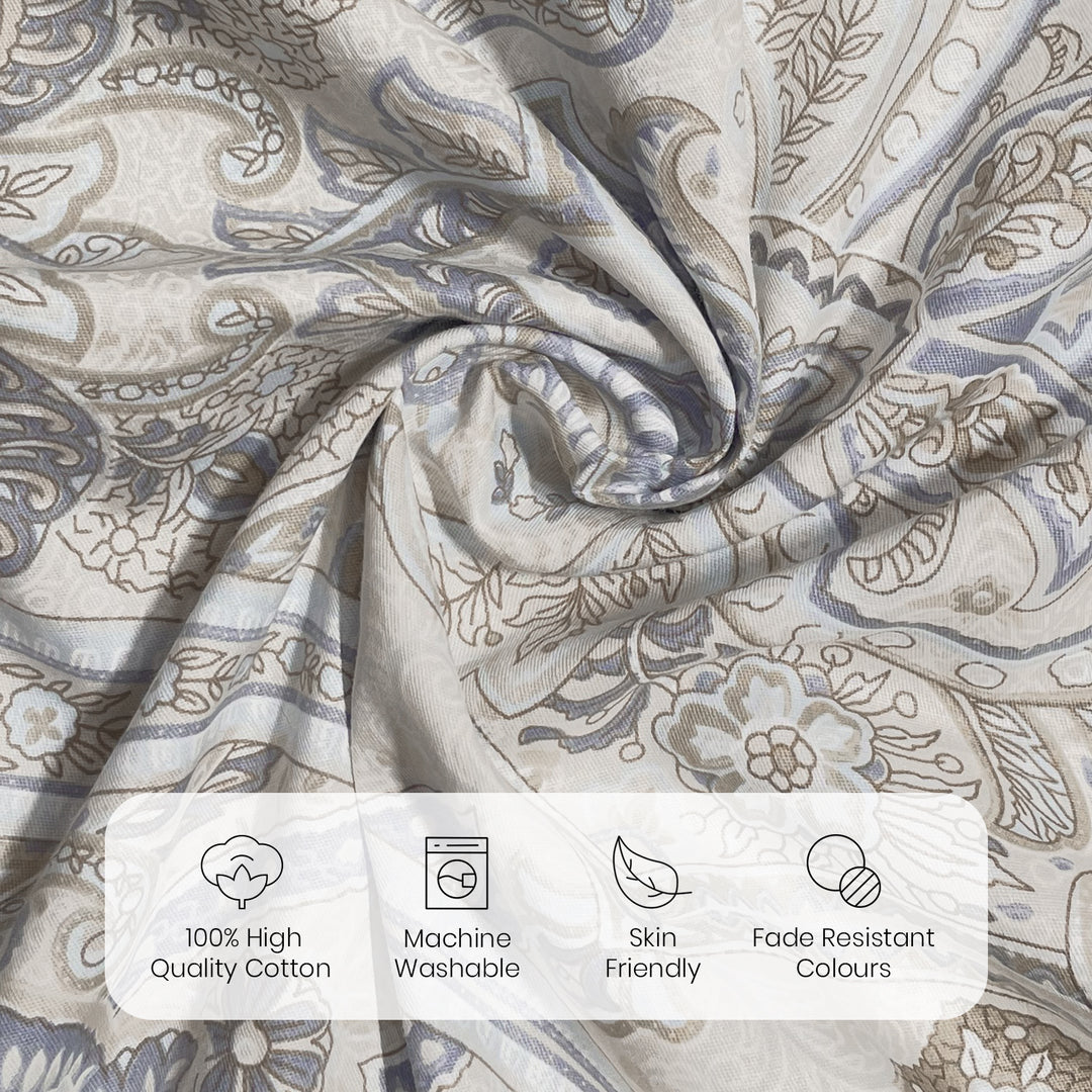Brink 100% Cotton Printed Bedsheet - 300 TC