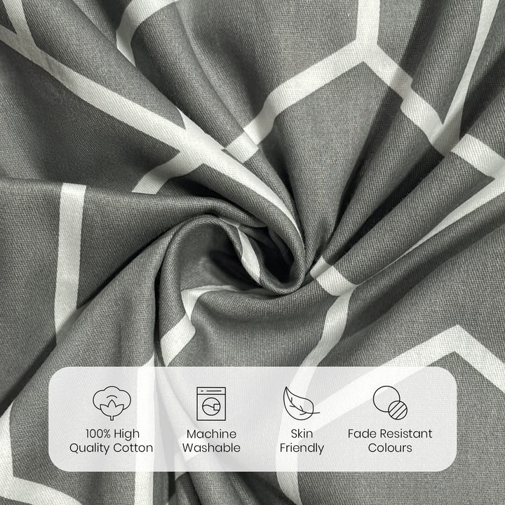 Brink 100% Cotton Printed Bedsheet - 300 TC
