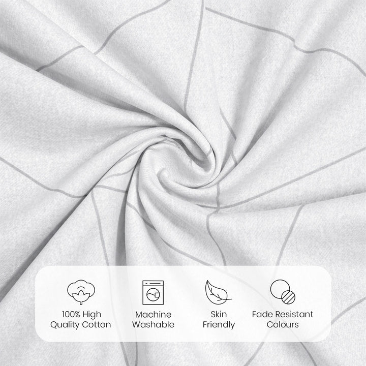 Brink 100% Cotton Printed Bedsheet - 300 TC