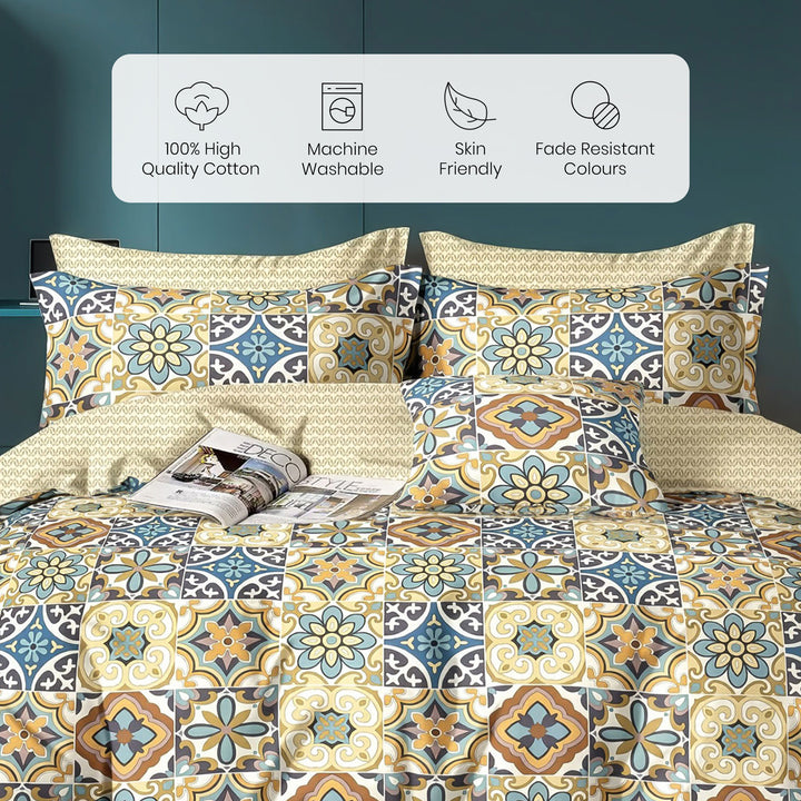 Anatolia Home 100% Cotton Printed Bedsheet - 300 TC