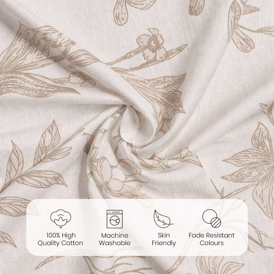 Brink 100% Cotton Printed Bedsheet - 300 TC