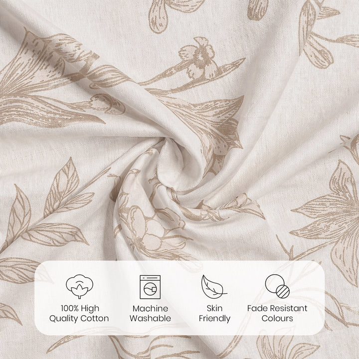 Brink 100% Cotton Printed Bedsheet - 300 TC