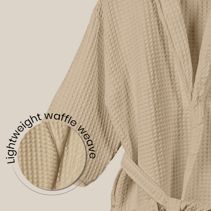 Brink 100% Cotton Unisex Waffle Bathrobe