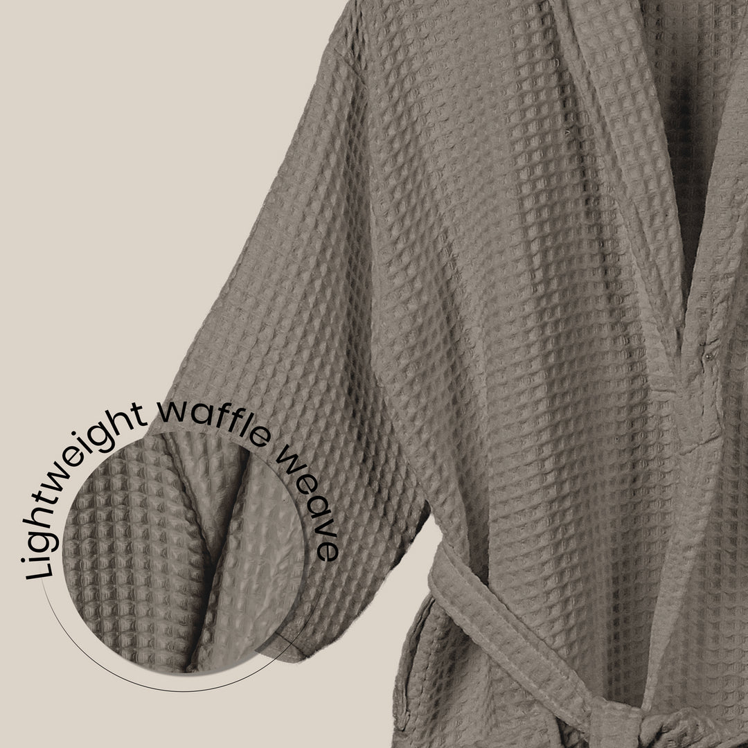 Brink 100% Cotton Unisex Waffle Bathrobe