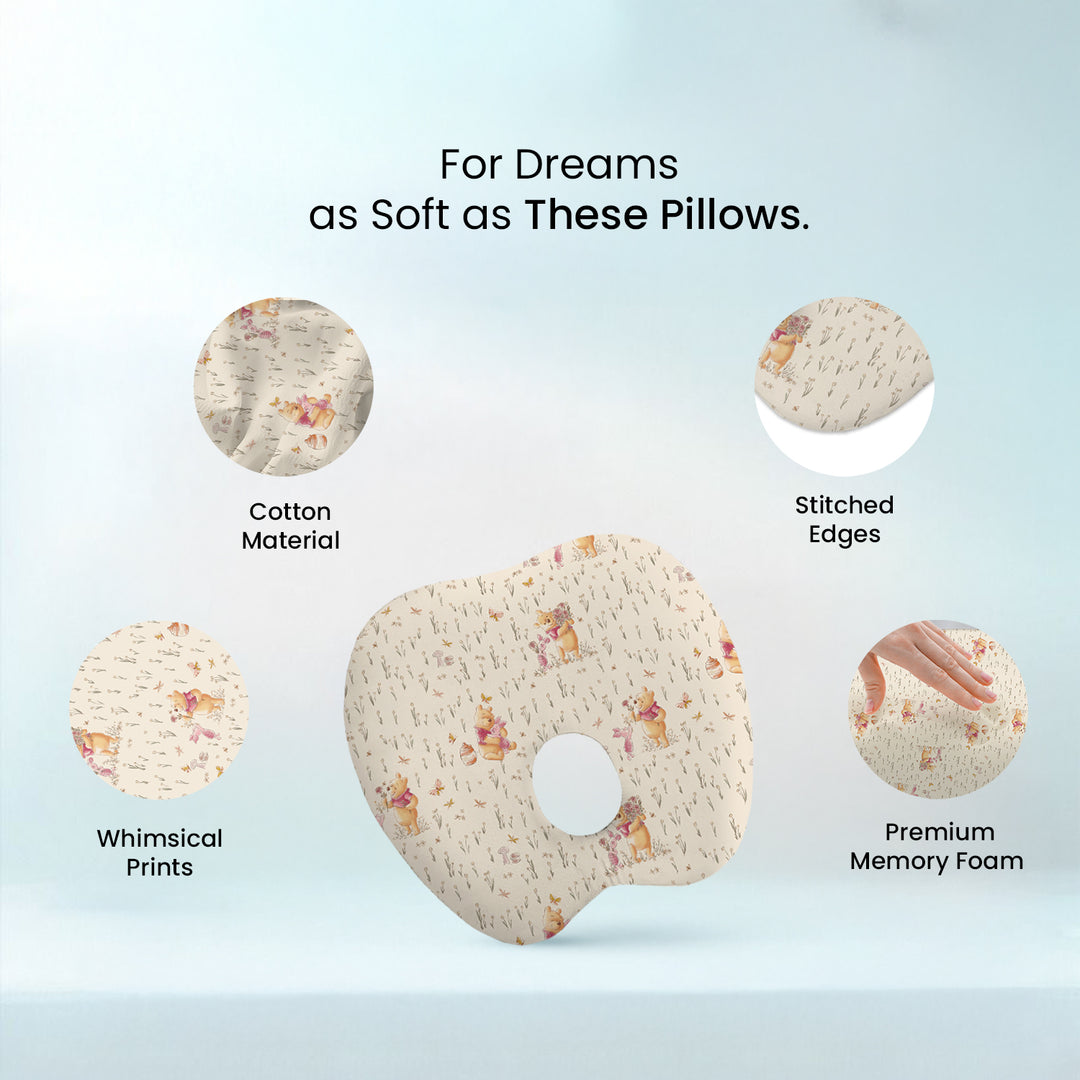 Disney Winnie The Pooh Baby Head Shaping Memory Foam Pillow