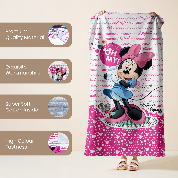 Disney Minnie Mouse Kids Bath Towel
