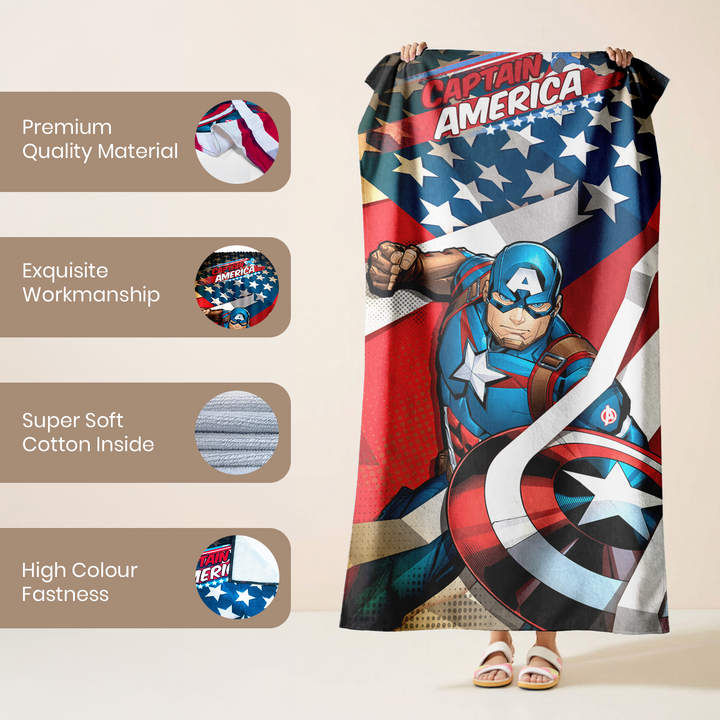Captain America Kids Bath Towel