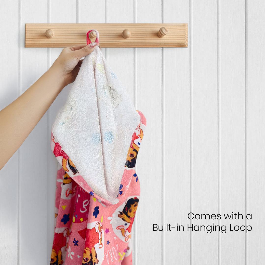 Dora Printed Cotton Bathrobe for Kids