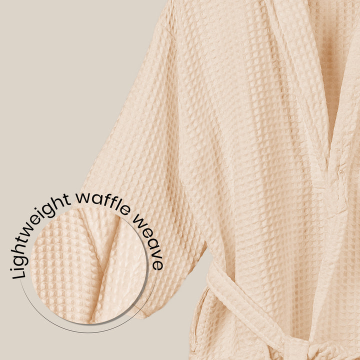 Brink 100% Cotton Unisex Waffle Bathrobe