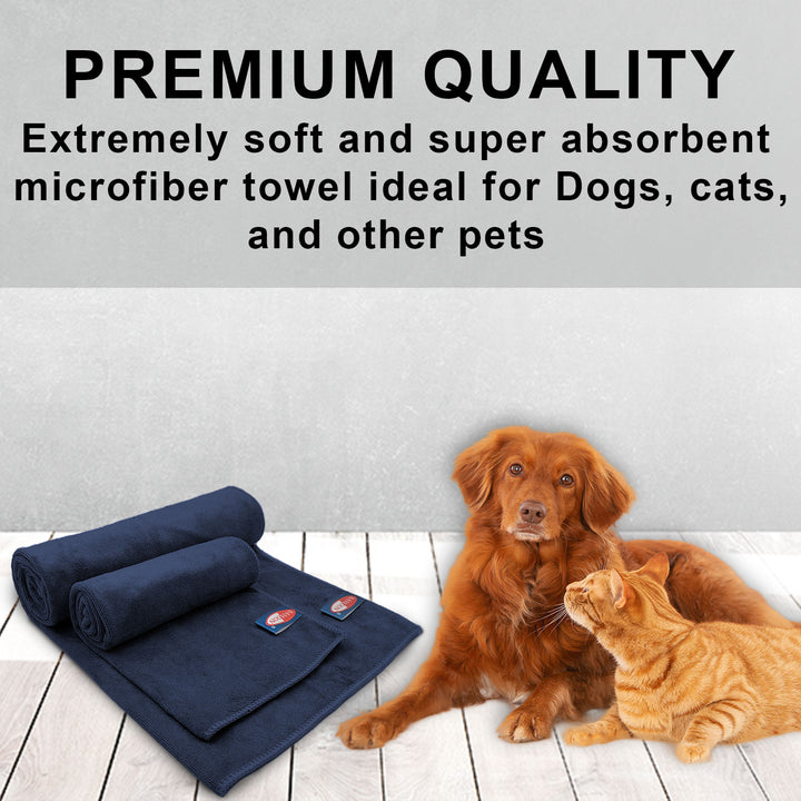 Blue Color Ultra Soft Microfiber Pet Towel