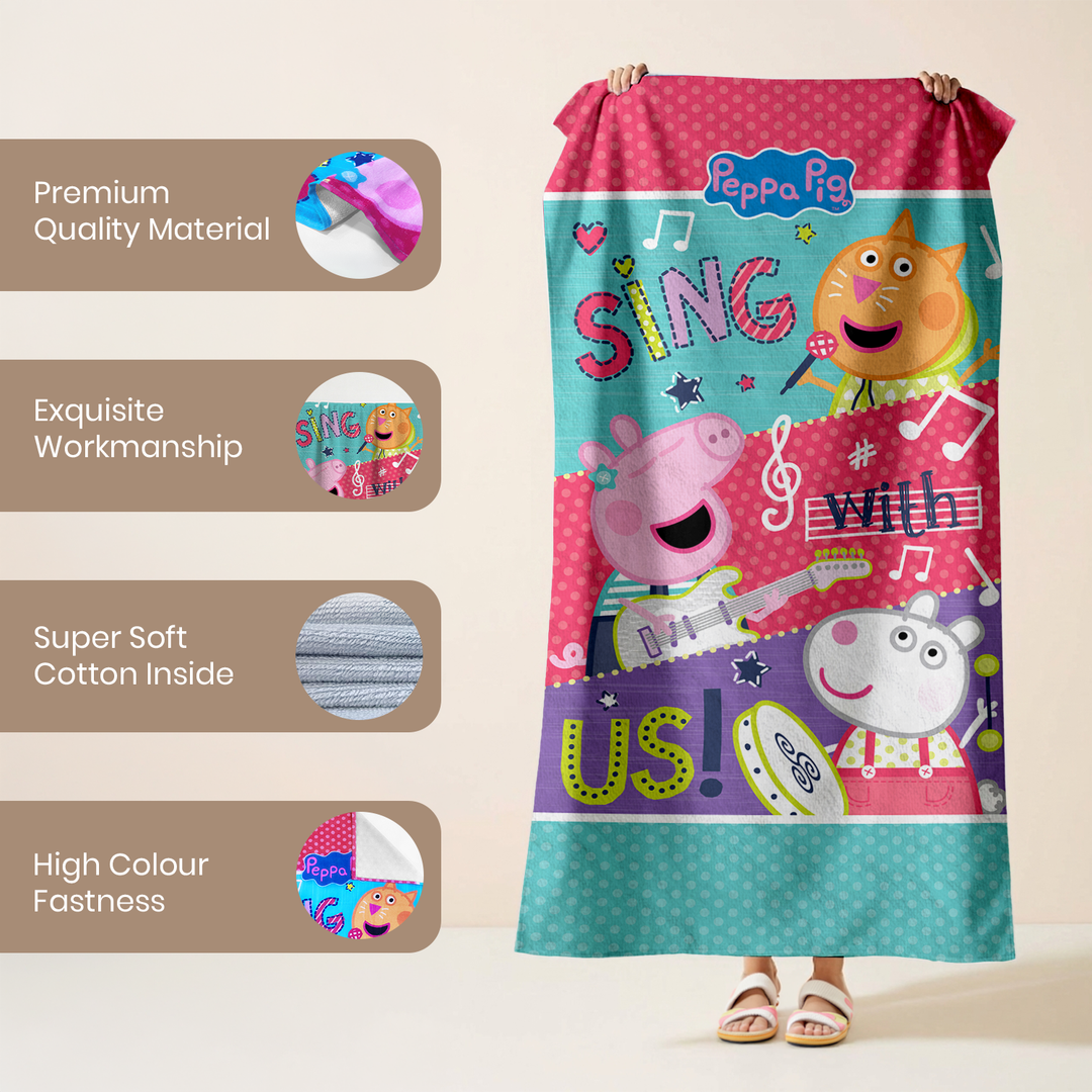 Peppa Pig Kids Bath Towel (Sing)